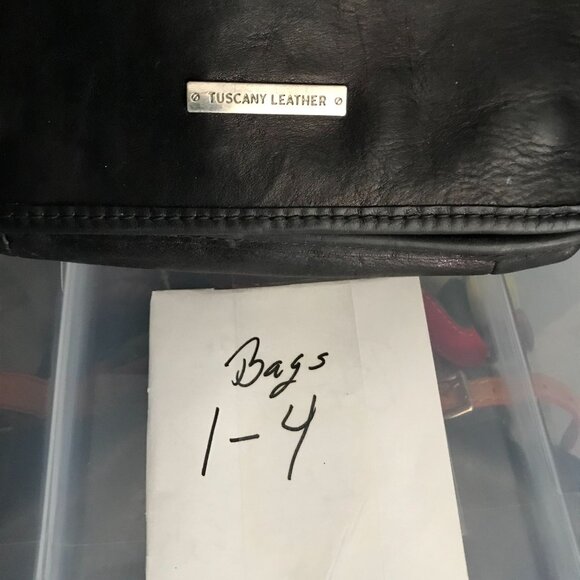 Tuscany Leather Mens Black Leather Crossbody Bag Handmade Italy Adjustable 9X11 - Picture 12 of 12